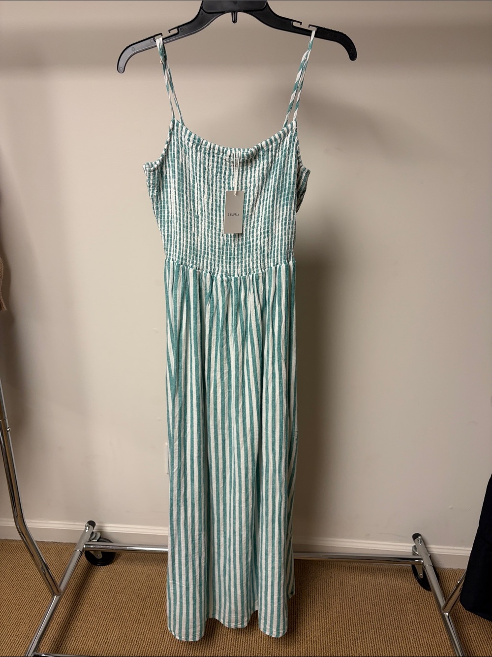 Z supply bayside striped midi dress la Palma